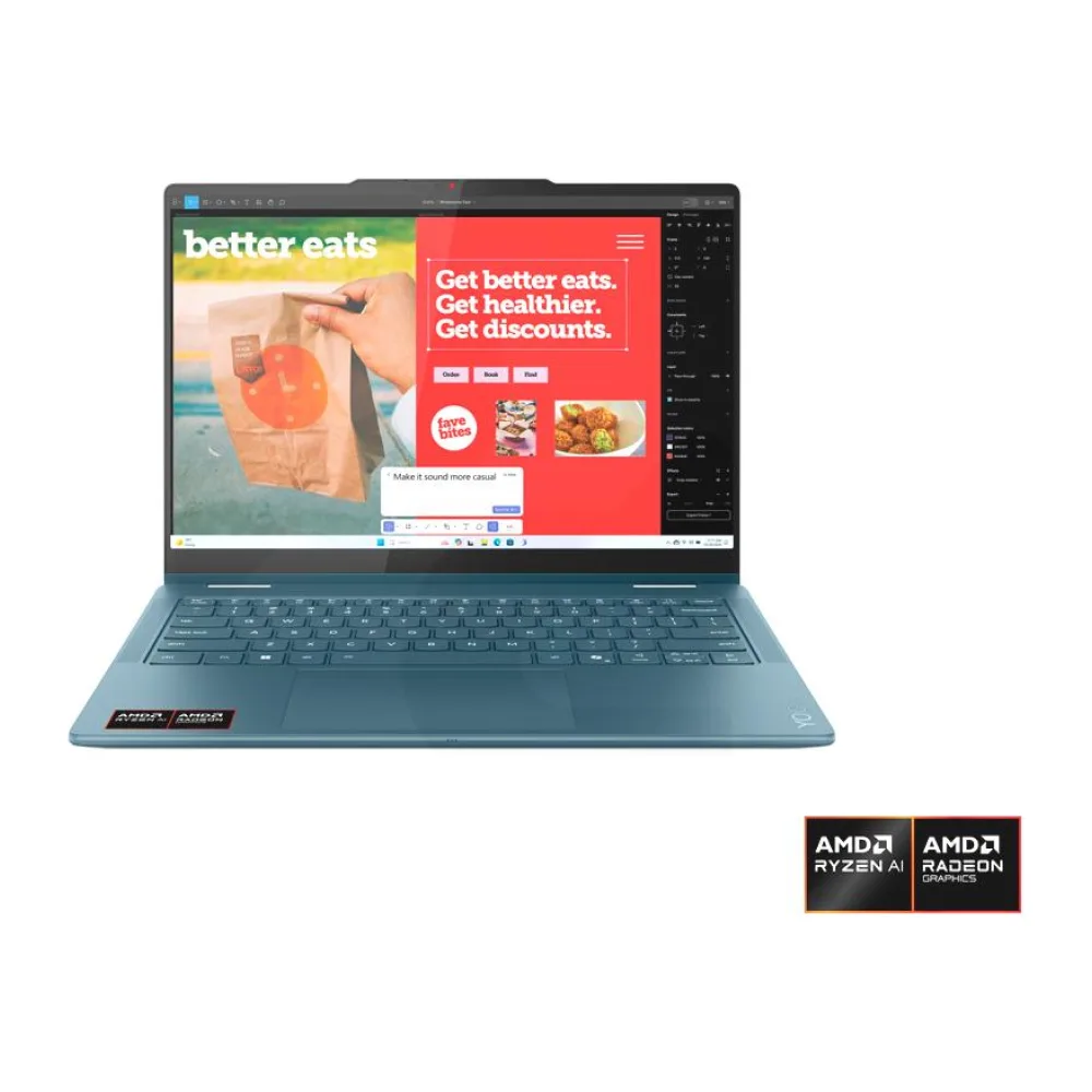 Notebook Yoga Amd Ryzen Ai 7 350 14″ Oled Touch 60HZ 32GB 1TB Ssd Windows 11 Home 2-EN-1 83JR00ACCL Lenovo