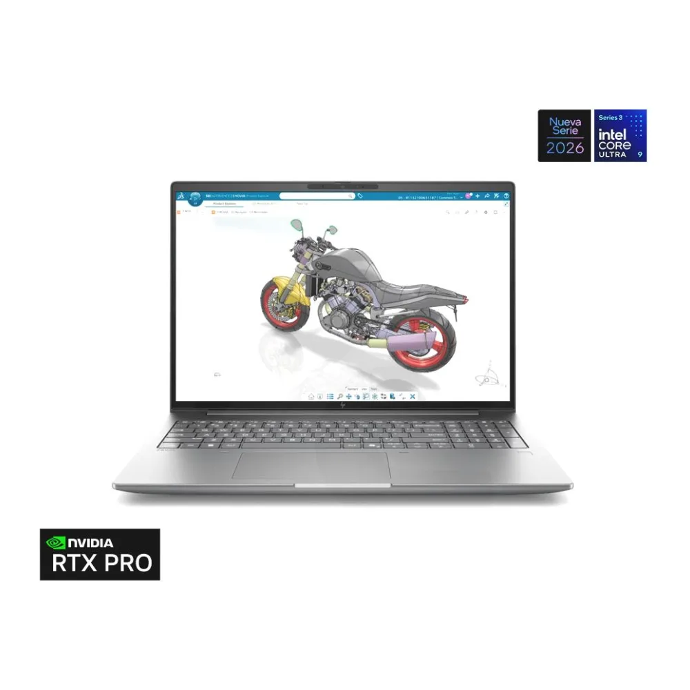 Notebook Zbook X G2I 16" Intel Ultra 9 368H 32GB Ram 1TB Ssd Nvidia Rtx Pro 1000 8GB Windows 11 Pro HP