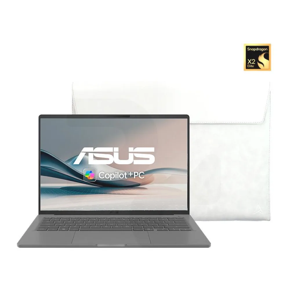 Notebook Zenbook A14 Qualcomm Snapdragon X Elite 14" Oled 60HZ 32GB 1TB Ssd Windows 11 Home Gris UX3407NA-QD131W Asus
