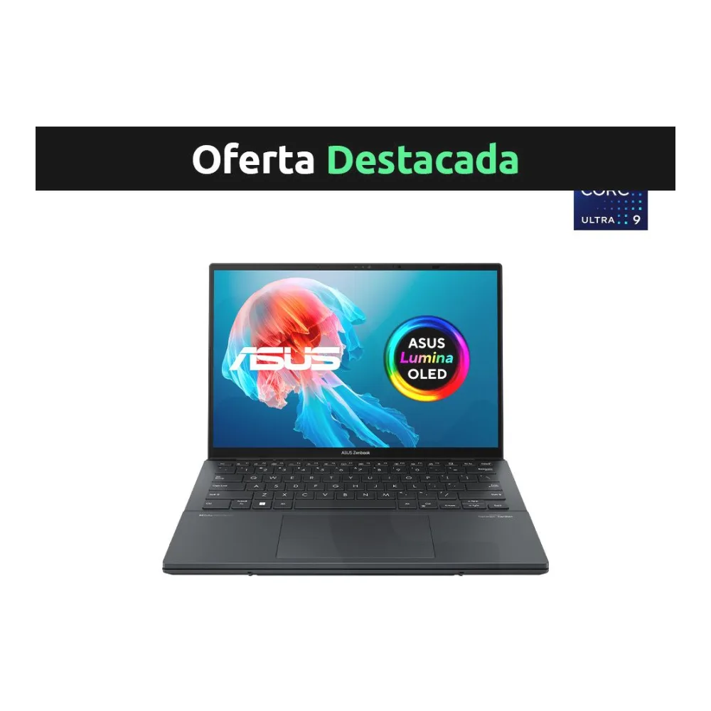 Notebook Zenbook Duo 2 en 1 Intel Core Ultra 9-285H 14" Oled 60HZ 32GB 1TB Ssd Windows 11 Home UX8406CA-PZ179W Asus