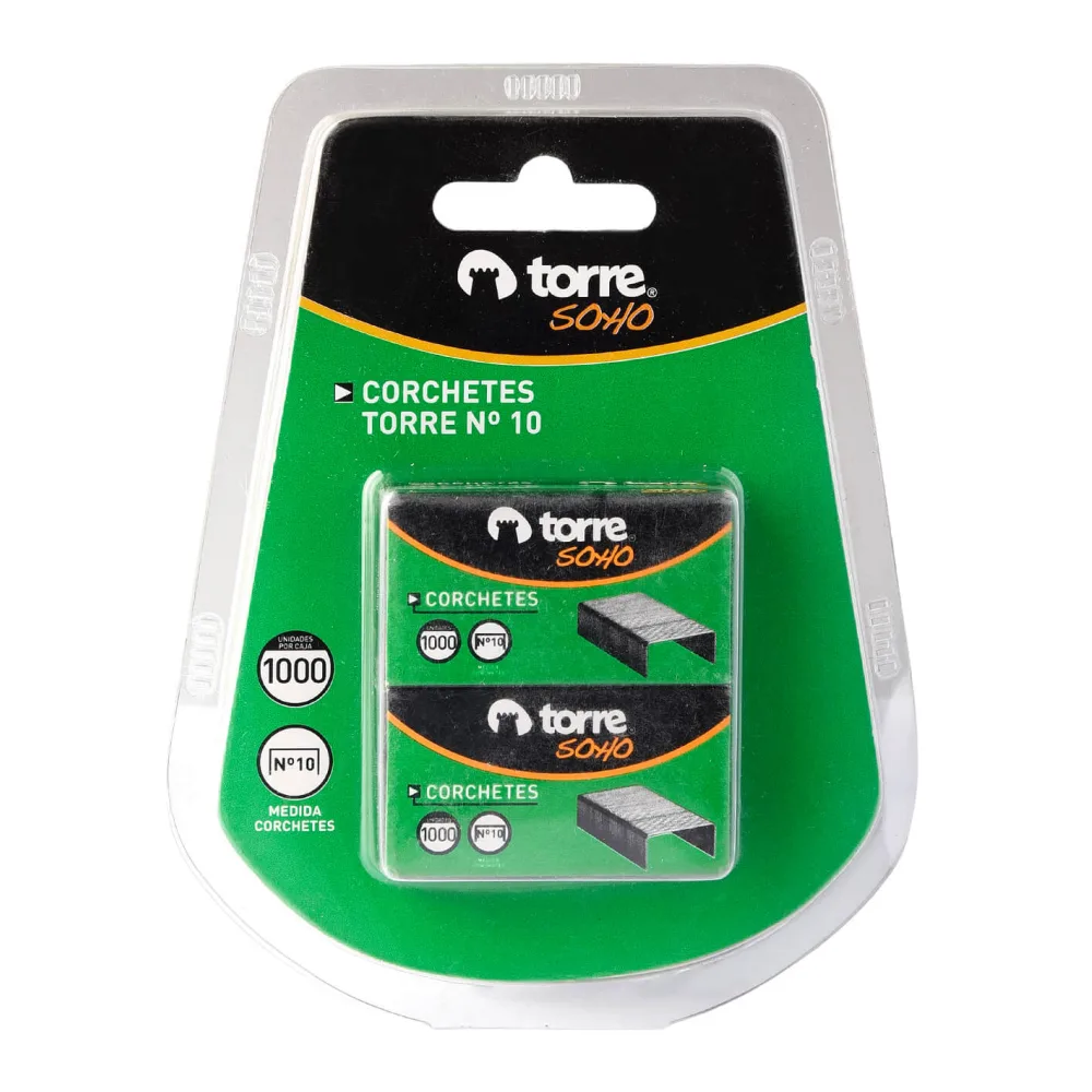 Pack 2 Cajas de Corchetes N.º 10 Torre