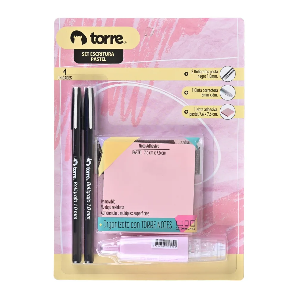 Pack Escritura + Notas y Corrector Pastel