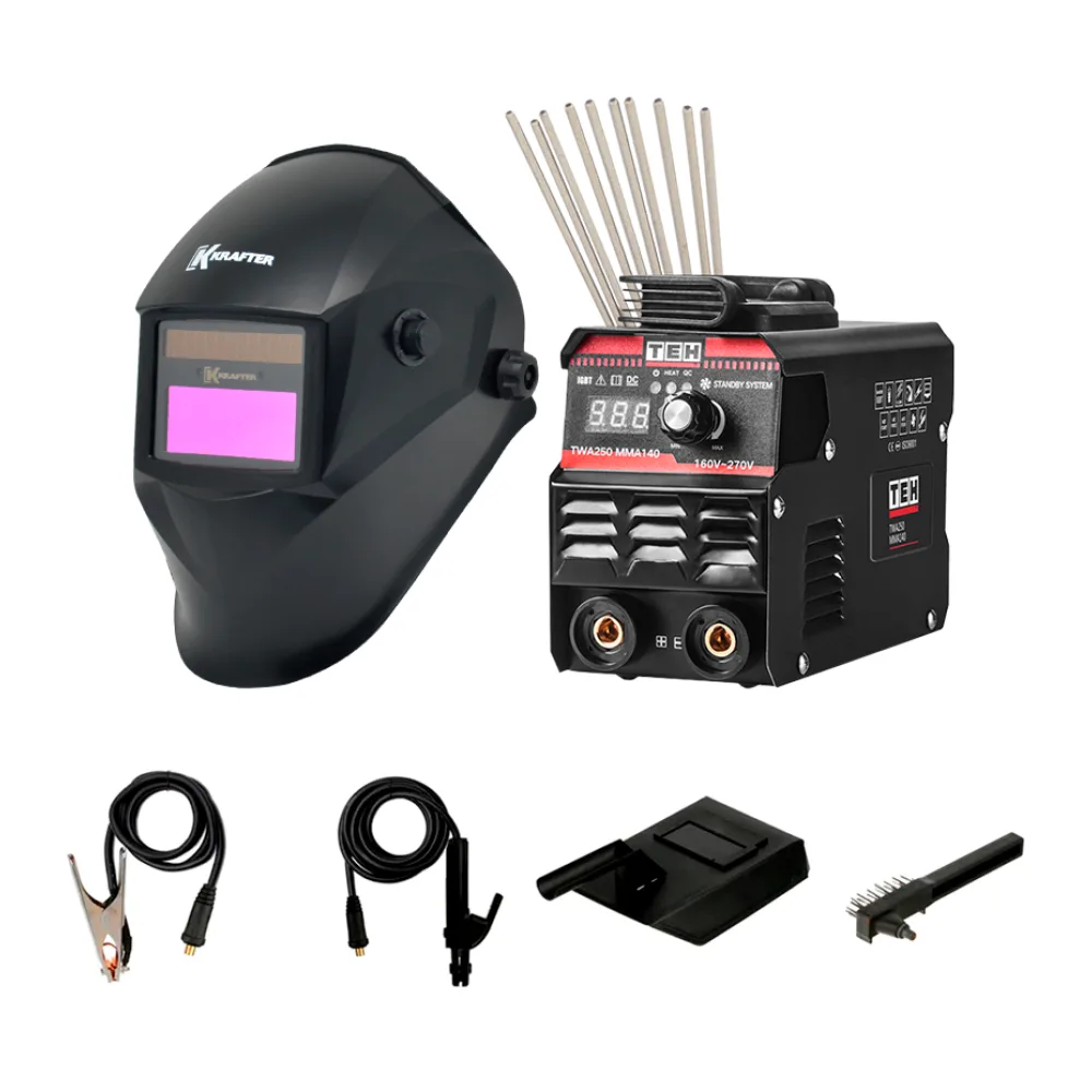Pack Soldadora Inverter 140 Amp Mod S Tehtools + Mascara + Electrodos