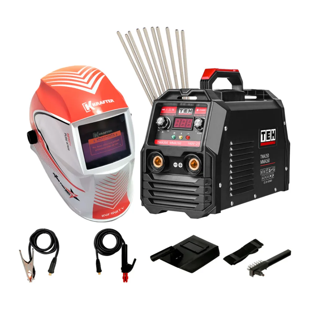 Pack Soldadora Inverter 200 Amp Tehtools + Máscara + Electrodos