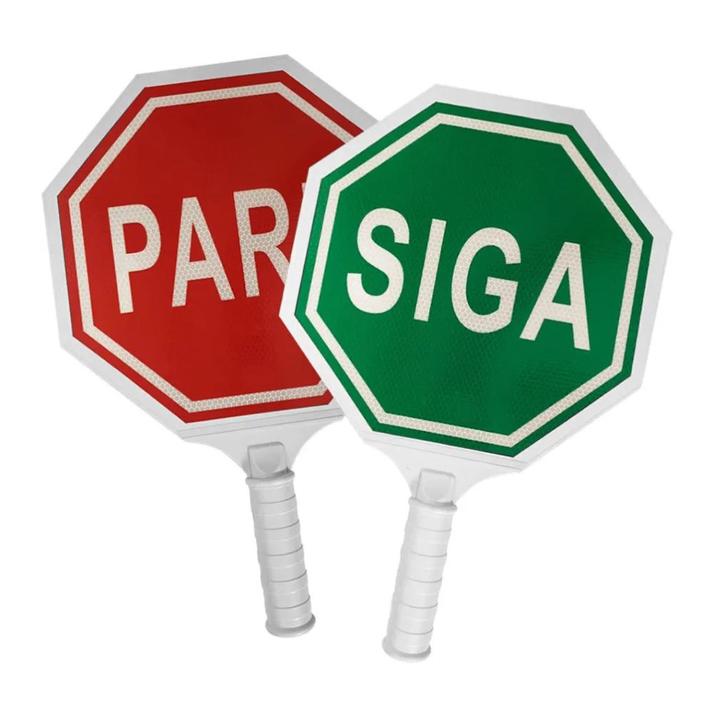 Paleta de Señalización Vial Doble Cara Pare/siga