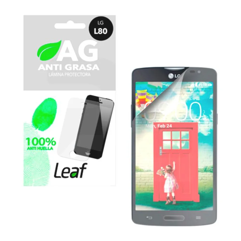 Para LG L80 Lámina Anti Grasa Leaf