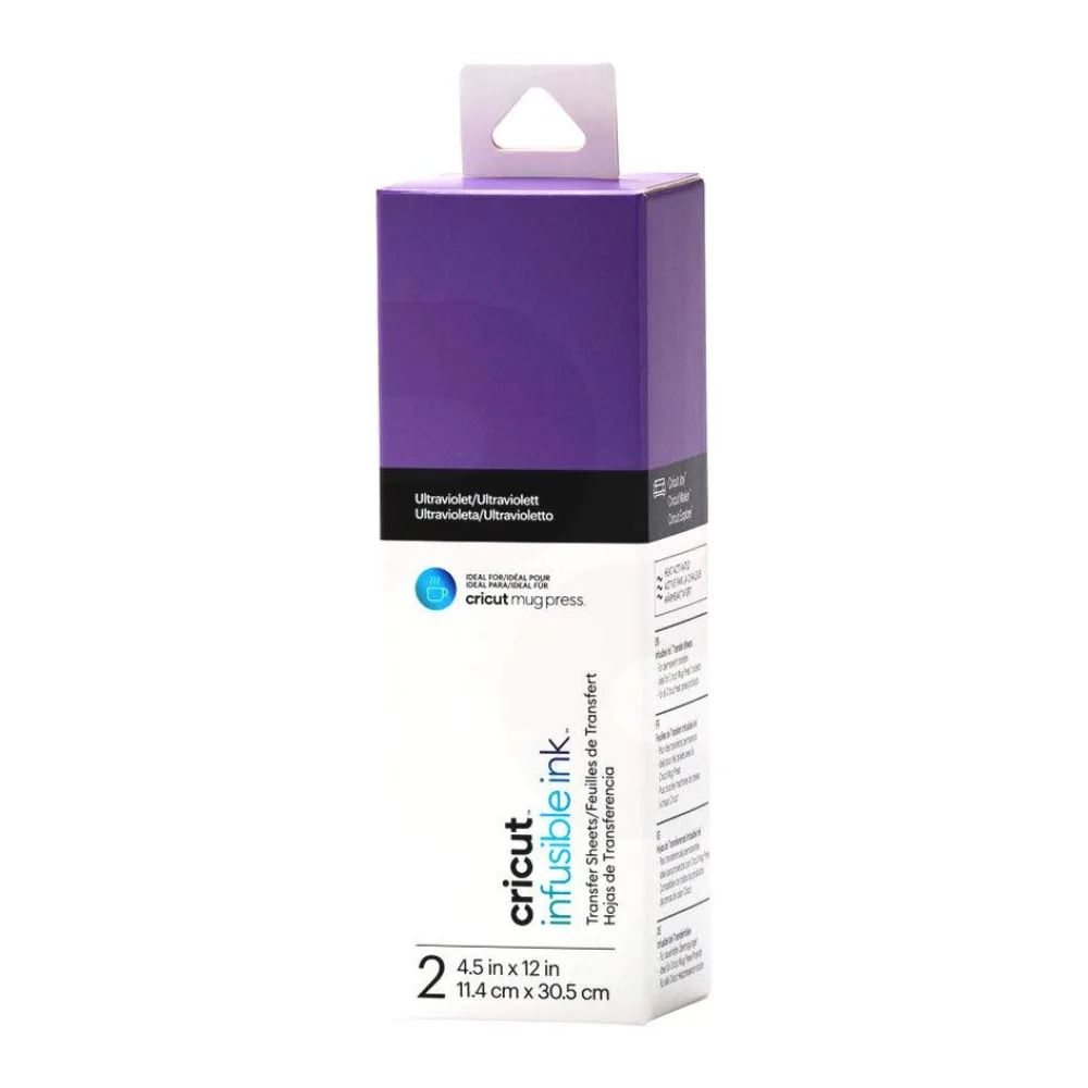 Patrones de Hojas de Transferencia de Tinta Infusible Ink Color Solido Ultra Violeta 11,4 X 30,5 Cm (2UN) Cricut