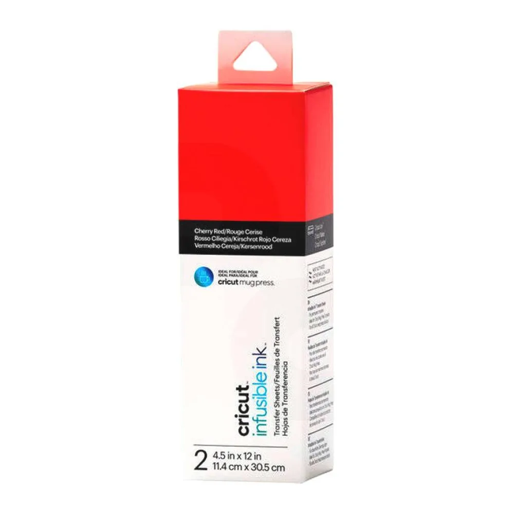 Patrones de Hojas de Transferencia de Tinta Infusible Ink Rojo Cereza 11,4 X 30,5 Cm (2UN) Cricut