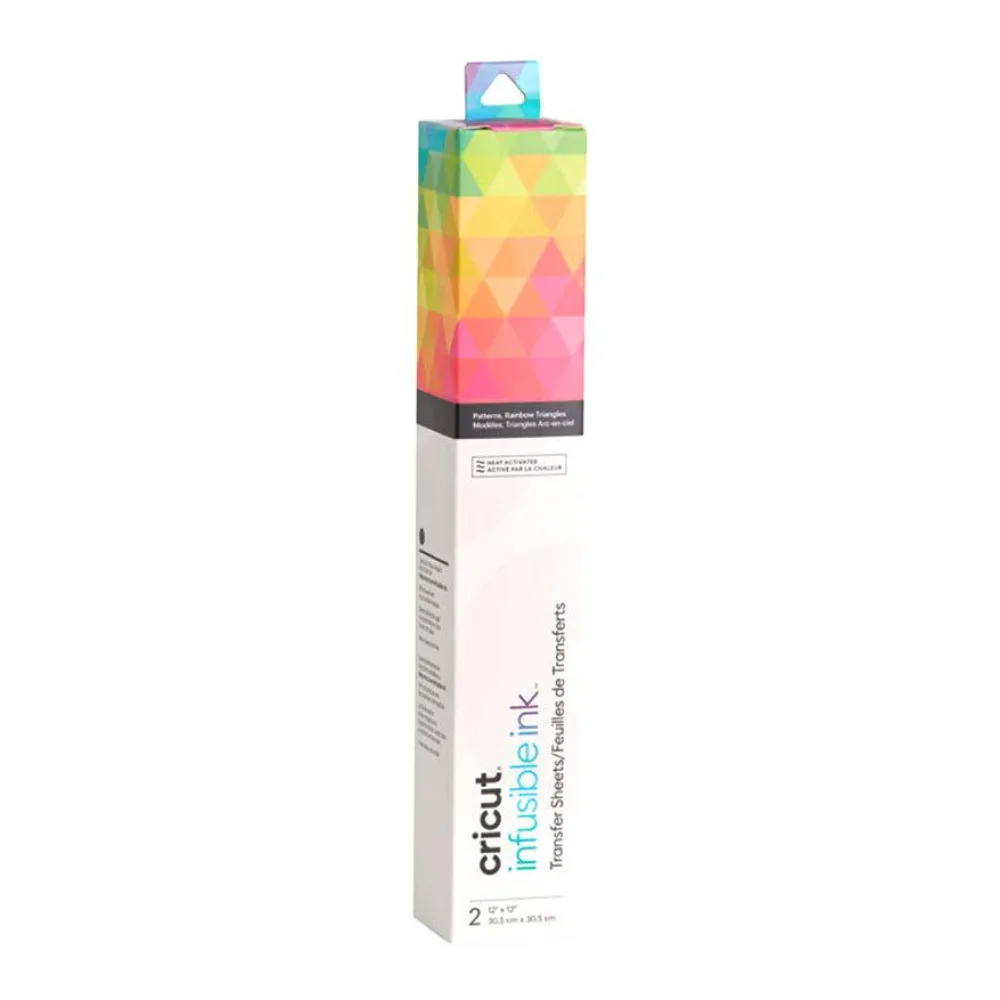 Patrones de Hojas de Transferencia de Tinta Infusible Ink Triangolos Arcoiris 30,5X30,5 Cm (2UN) Cricut