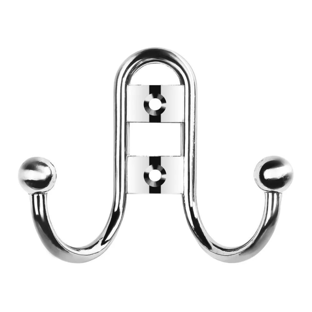 Perchero Doble Metal Plateado Just Home Collection
