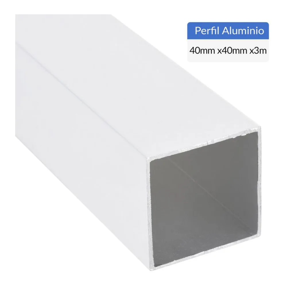Perfil Tubular Blanco Aluminio 40X1 Mm 3 M Superfil