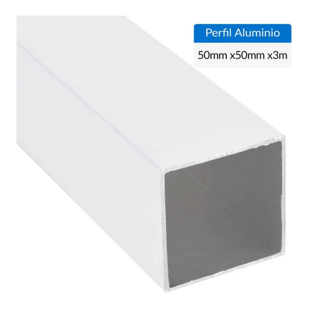 Perfil Tubular Blanco Aluminio 50X1 Mm 3 M Superfil