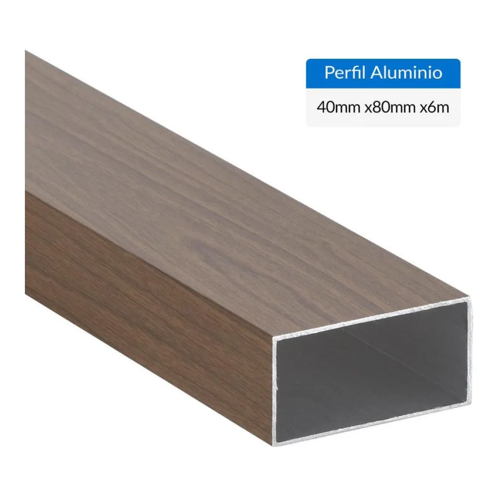 Perfil Tubular Café Aluminio 40X1.2 Mm 6 M Superfil