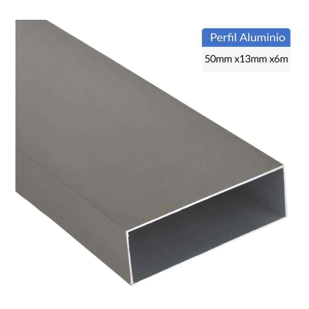 Perfil Tubular Café Aluminio 50X1 Mm 6 M Superfil