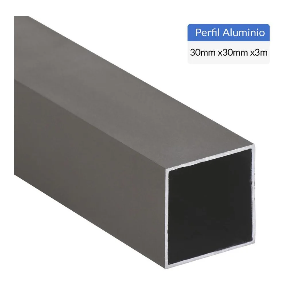 Perfil Tubular Gris Aluminio 30X1 Mm 3 M Superfil
