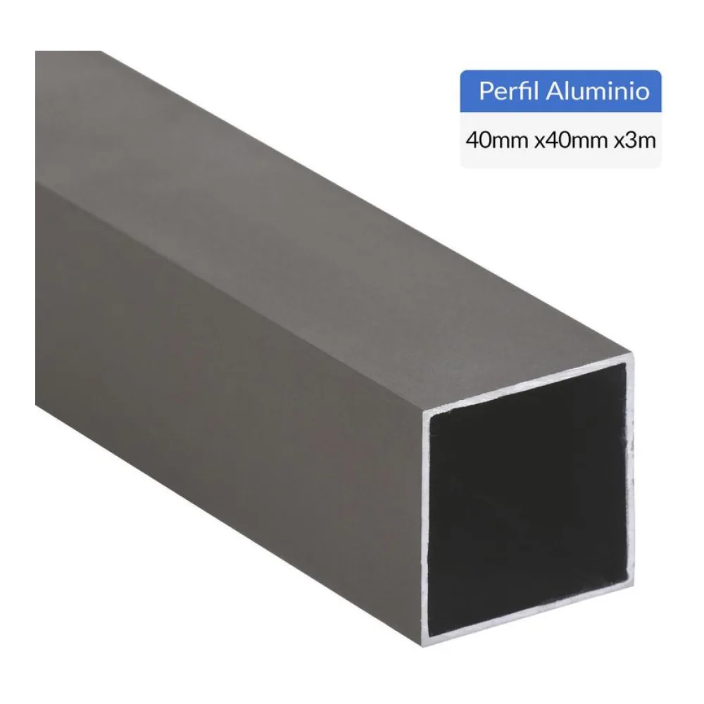 Perfil Tubular Gris Aluminio 40X1 Mm 3 M Superfil