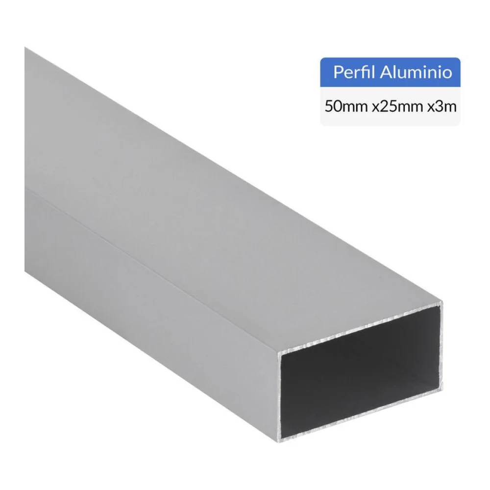 Perfil Tubular Gris Aluminio 50X1.2 Mm 3 M Superfil