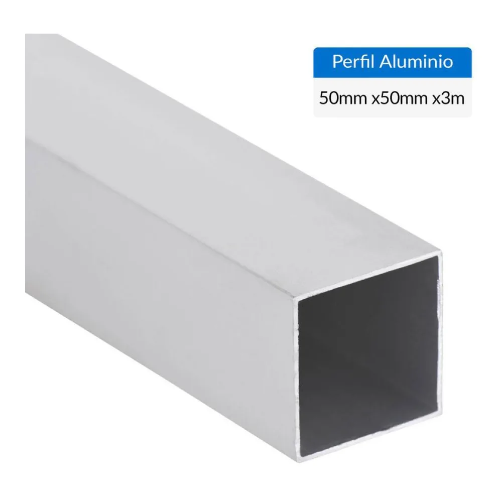 Perfil Tubular Gris Aluminio 50X1 Mm 3 M Superfil