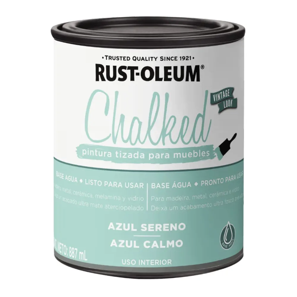 Pint. Rust-ol. Tizada Brocha Azul Sereno 0.887LT Rust-oleum