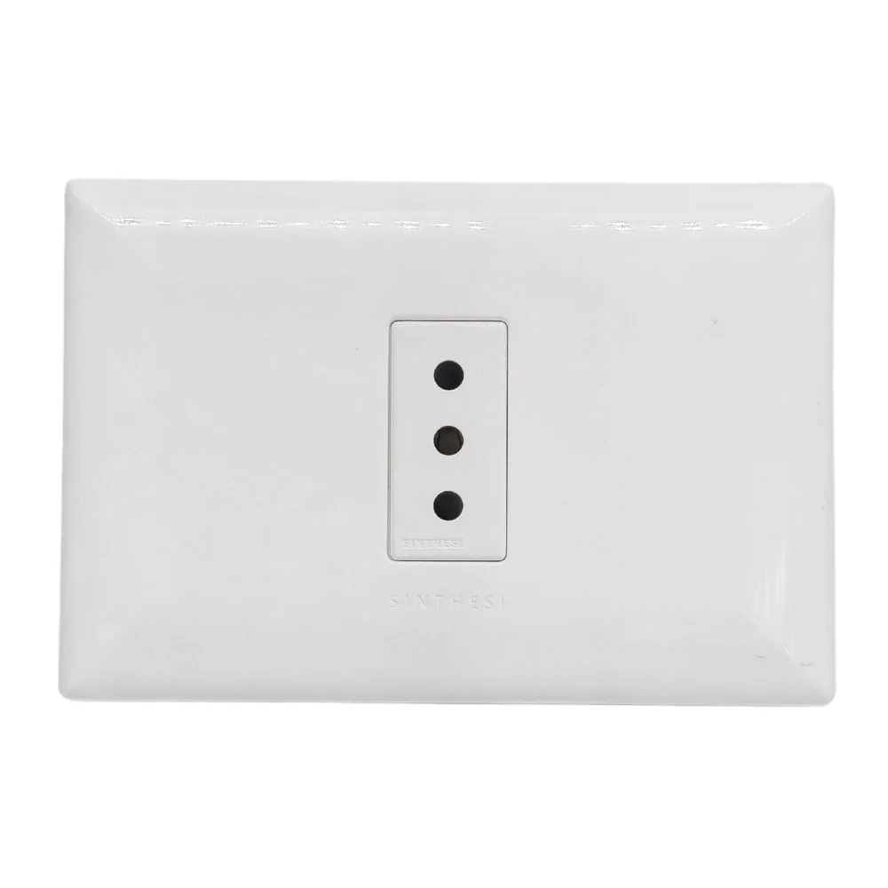 Placa Tomacorriente 10A Simple Arm. Sinthesi S17 Blanco 1795101102 Sinthesi