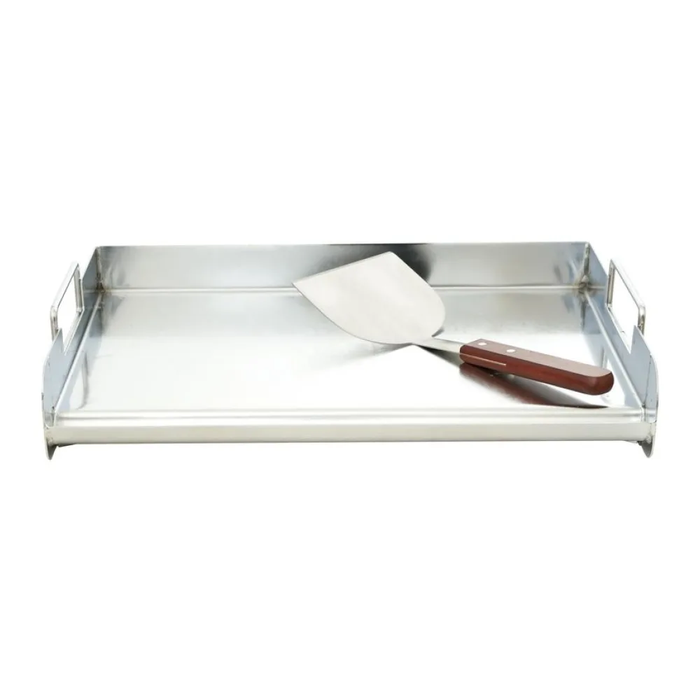 Plancha de Acero Inoxidable 35X28 Cm con Espatula Mr Beef