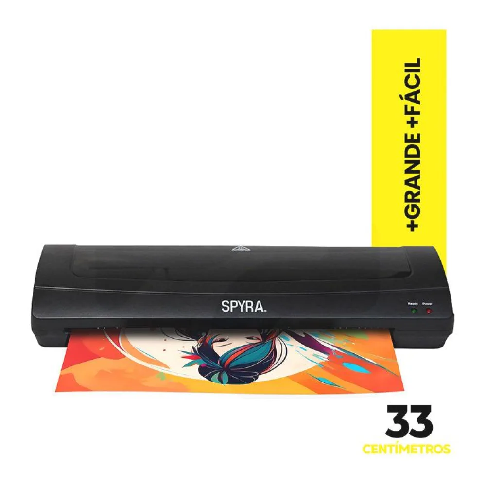 Plastificadora A3 / Doble Carta Lite 330 Negra Spyra