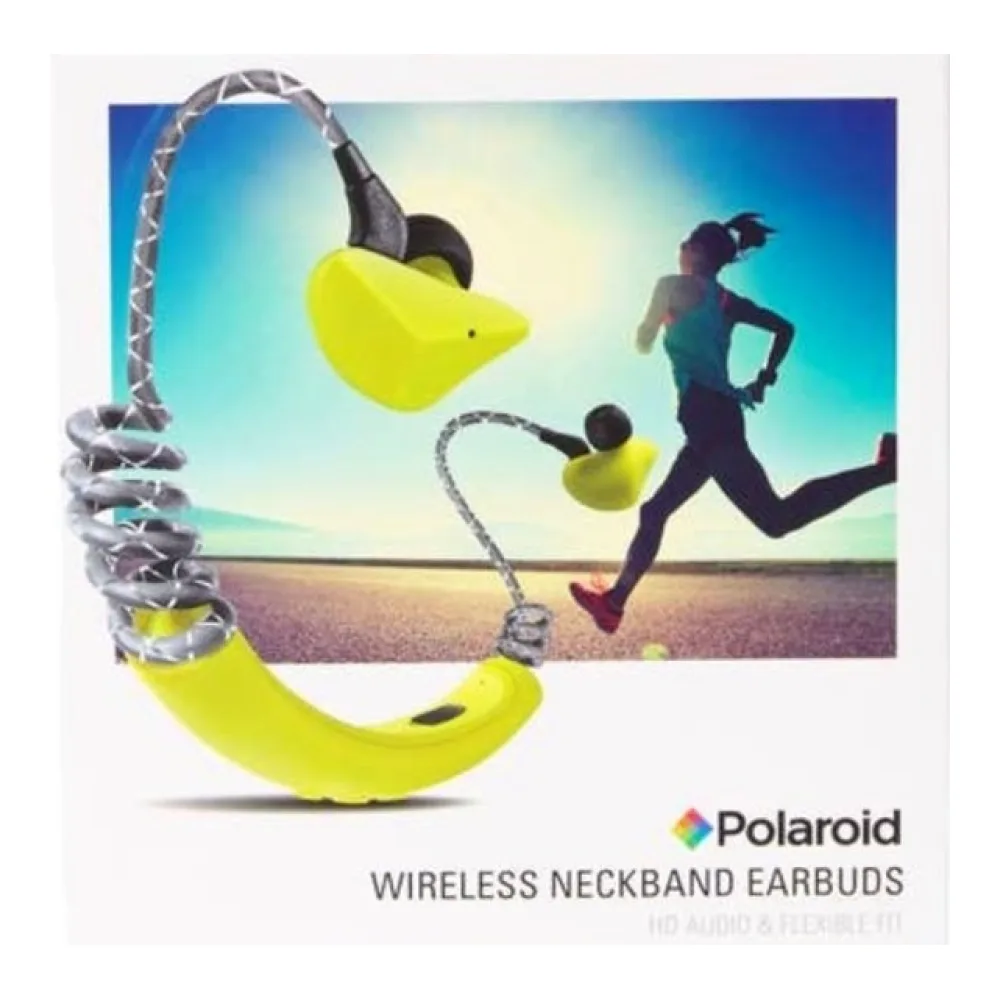 Polaroid Audífono Bluetooth Sport Flexible Amarillo