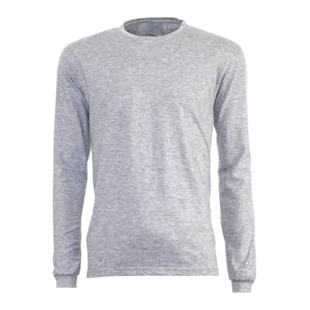 Polera Polo Gris Manga Larga