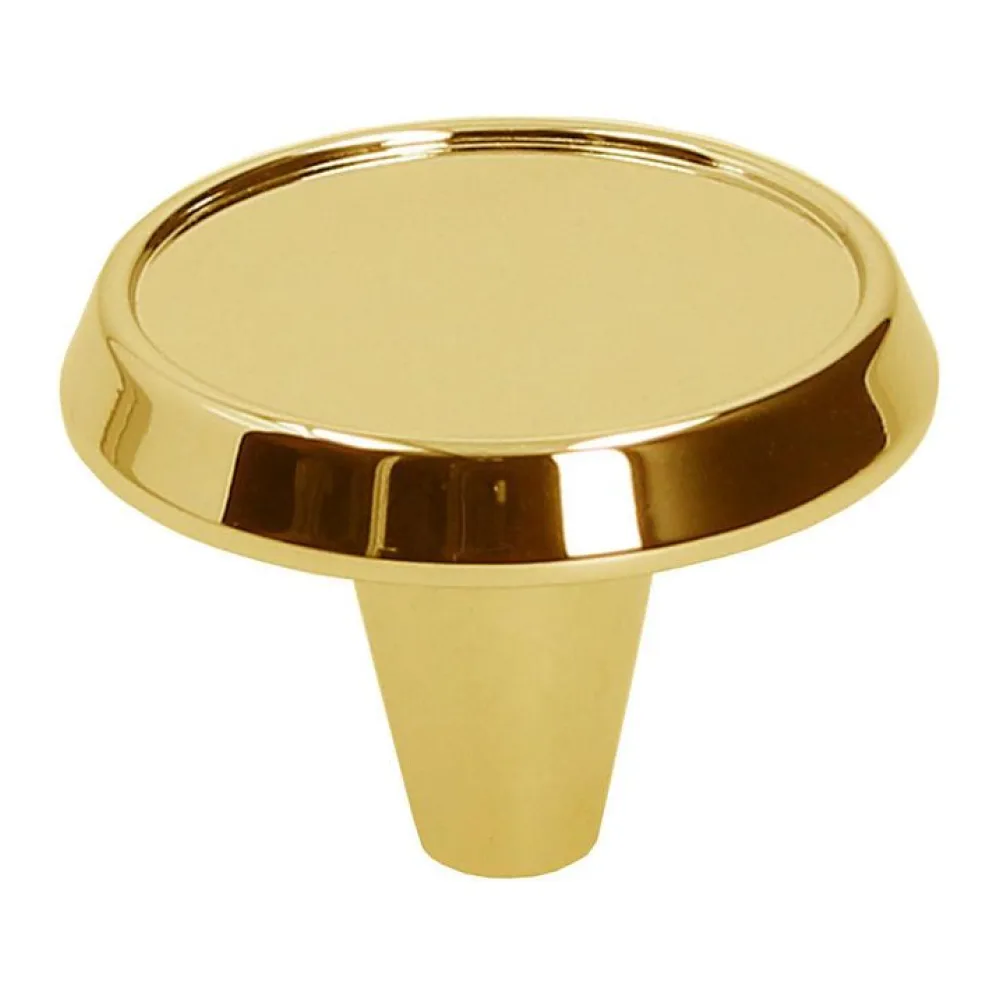 Pomo 39MM Zamak Laton Brillo Gamet