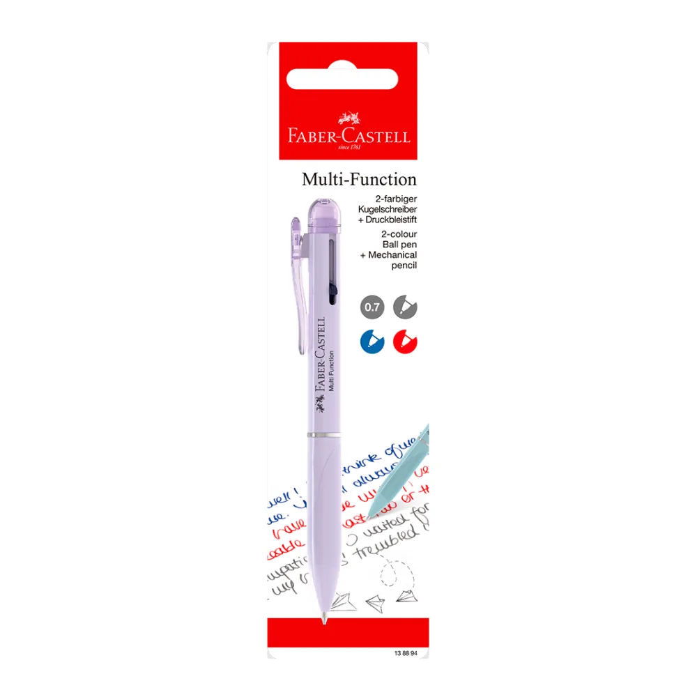 Portaminas Multifuncional 0,7 Mm + Boligrafo Azul-rojo Faber Castell