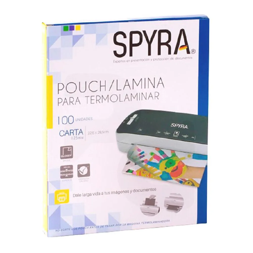 Pouch para Termolaminar Tamaño Carta (75 Mic) Spyra