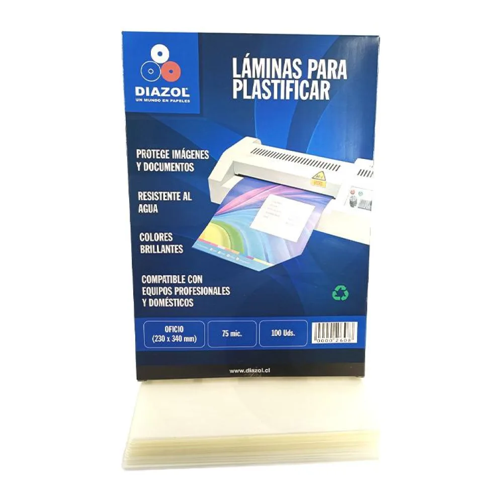Pouch para Termolaminar Tamaño Oficio (75 Mic) Diazol