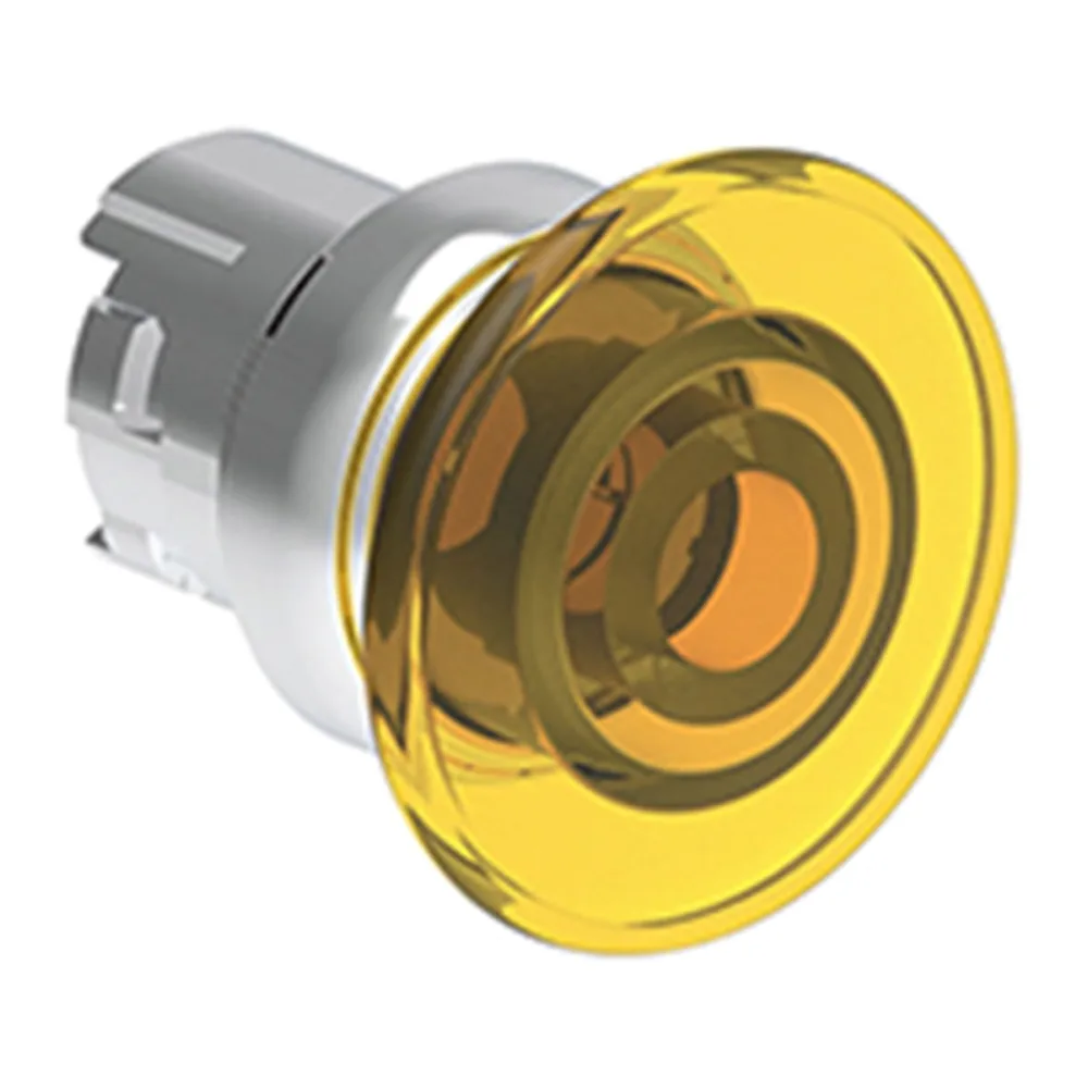 Pulsador Luminoso Emergencia de Impulso Amarillo, (cabezal 40MM), 22MM, Metalico 2482272 Lovato