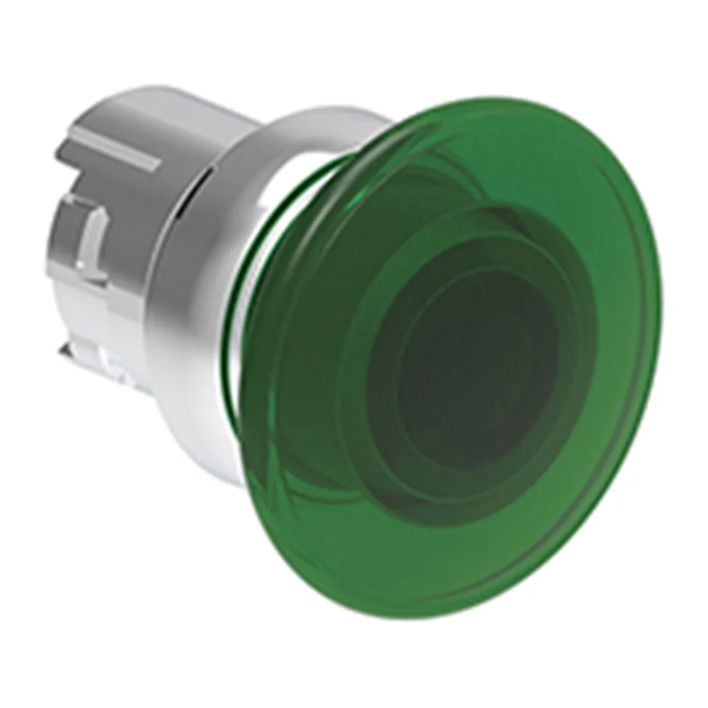 Pulsador Luminoso Emergencia de Impulso Verde, (cabezal 40MM), 22MM, Metalico 2483872 Lovato