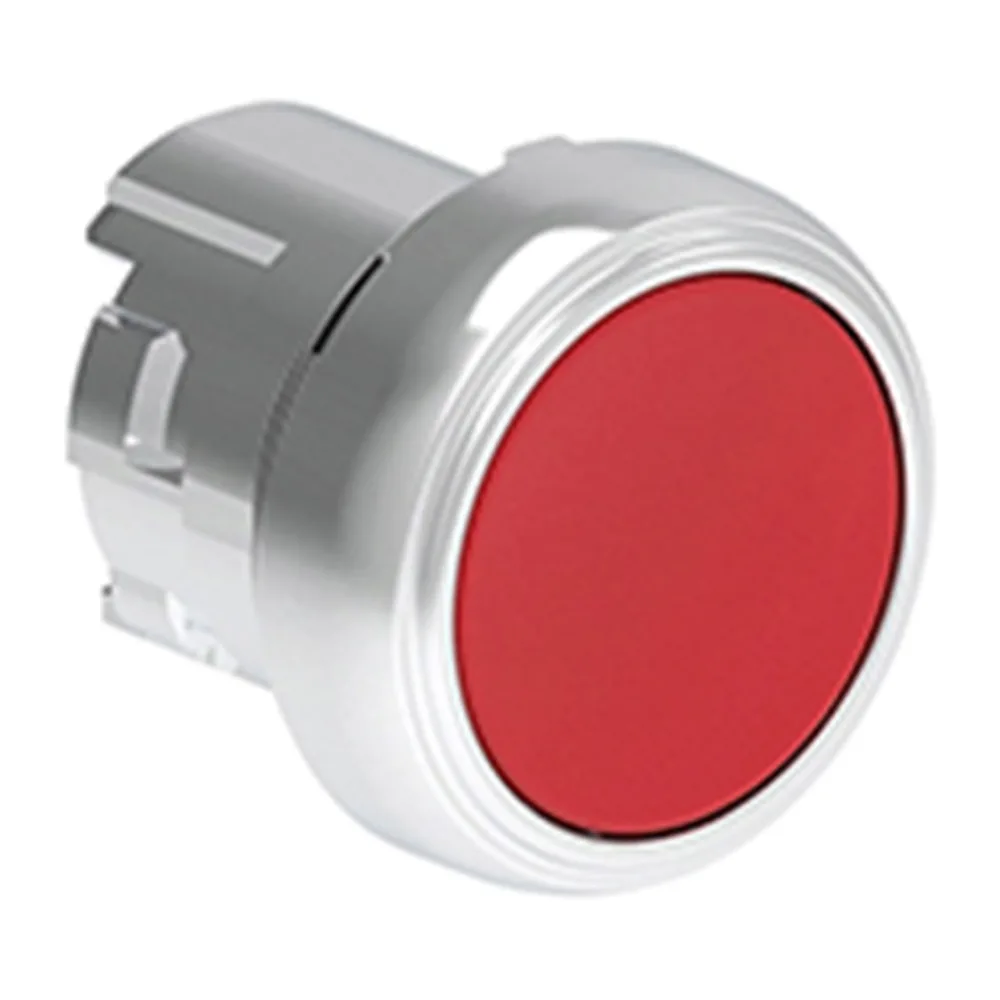Pulsador Plano Rojo (cabezal), Contacto con Retension, 22MM, Metalico 2487872 Lovato
