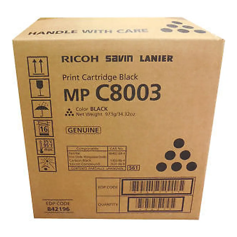 Ricoh Toner Mp C8003 Negro 842196
