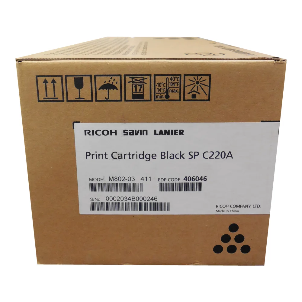 Ricoh Toner Sp C220 Negro 406046