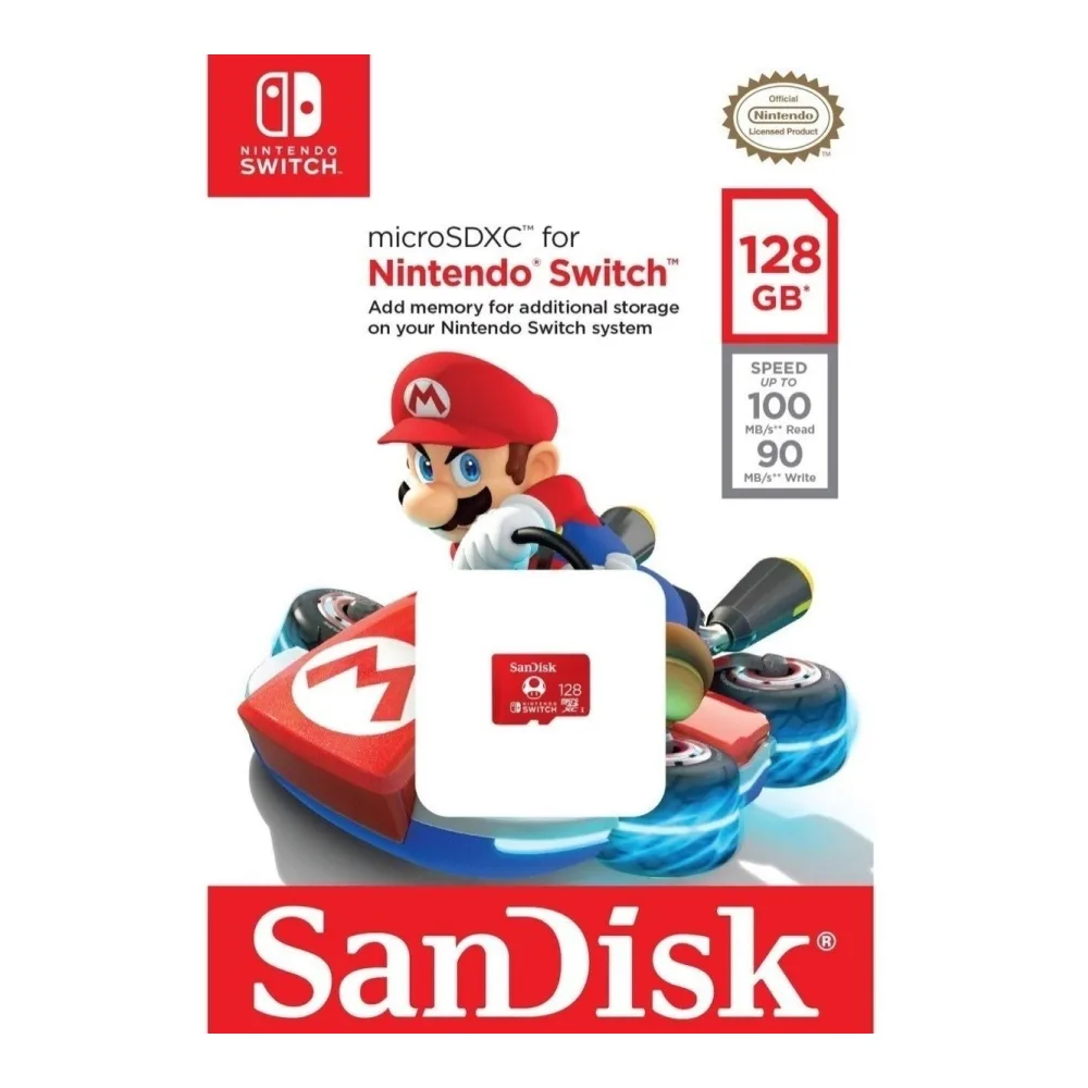 Sandisk Memoria Microsdxc 128GB Nintendo Switch SDSQXAO-128G-GNCZN