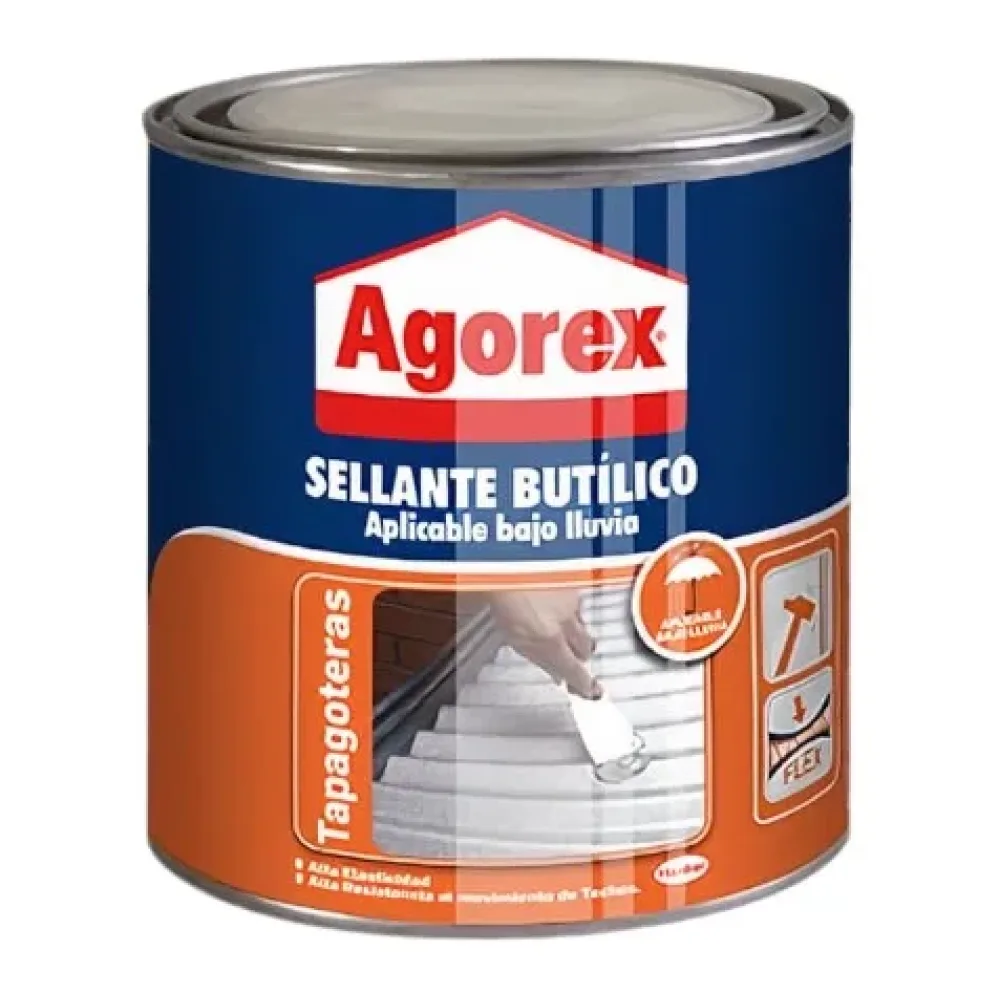 Sellante Butílico Tapagoteras Techos y Canaletas 230 Grs Agorex