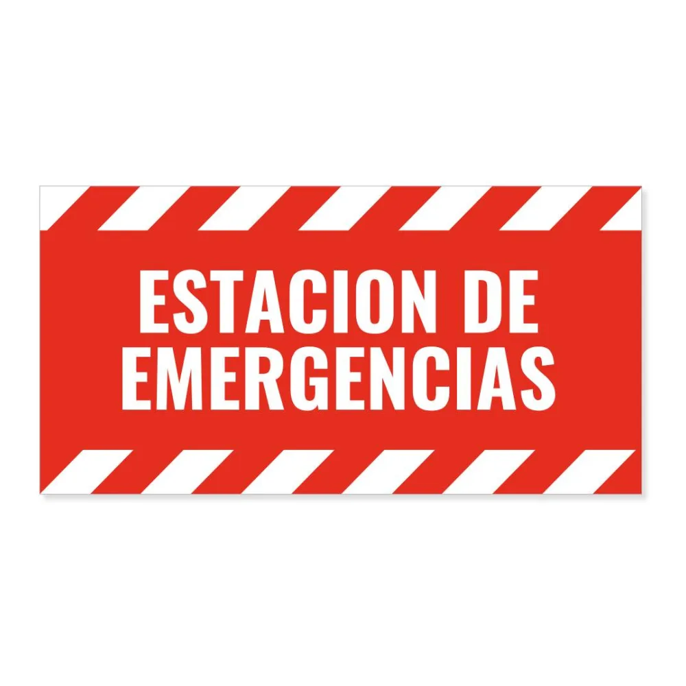 Señal Emergencia Mural Rojo/blanco 60 Cm X 1.20 Mt