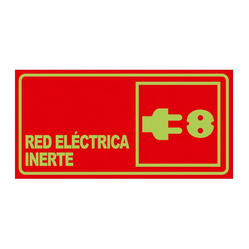 Señal Fotoluminiscente Red Electrica Horizontal