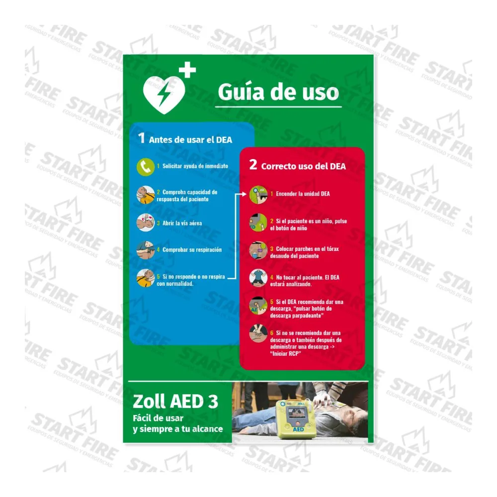Señaletica Instructiva Uso Dea Zoll Aed 3