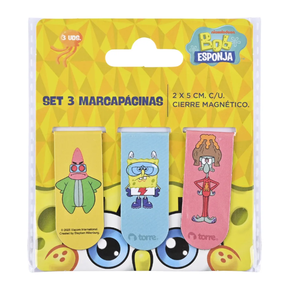Set 3 Marca Paginas Bob Esponja 2.0 Torre