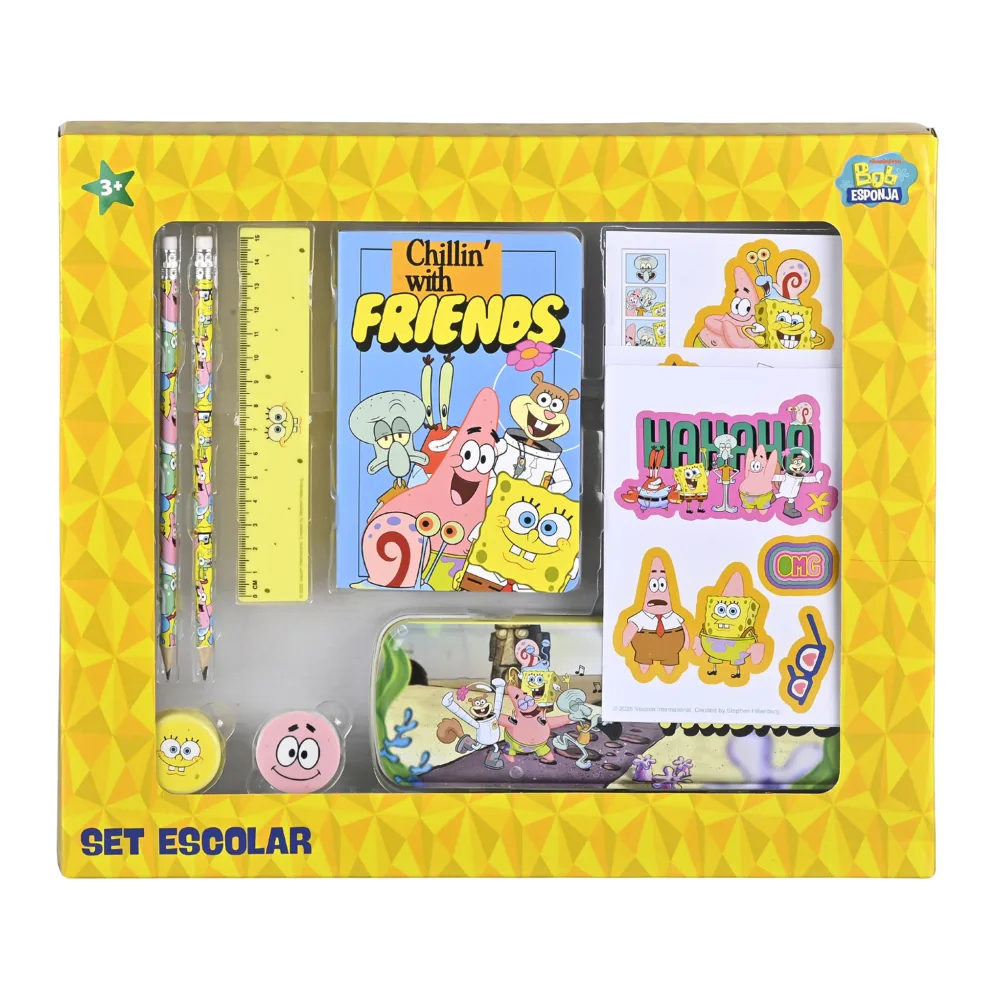 Set Escolar Bob Esponja 2.0 Torre