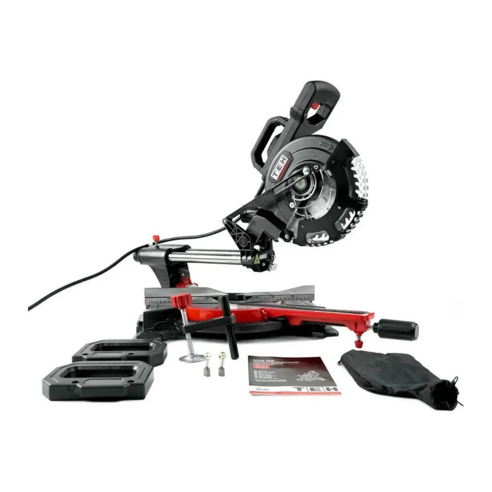 Sierra Ingleteadora 8" Dual Telescópica 1800W con Láser TMS21018S Tehtools