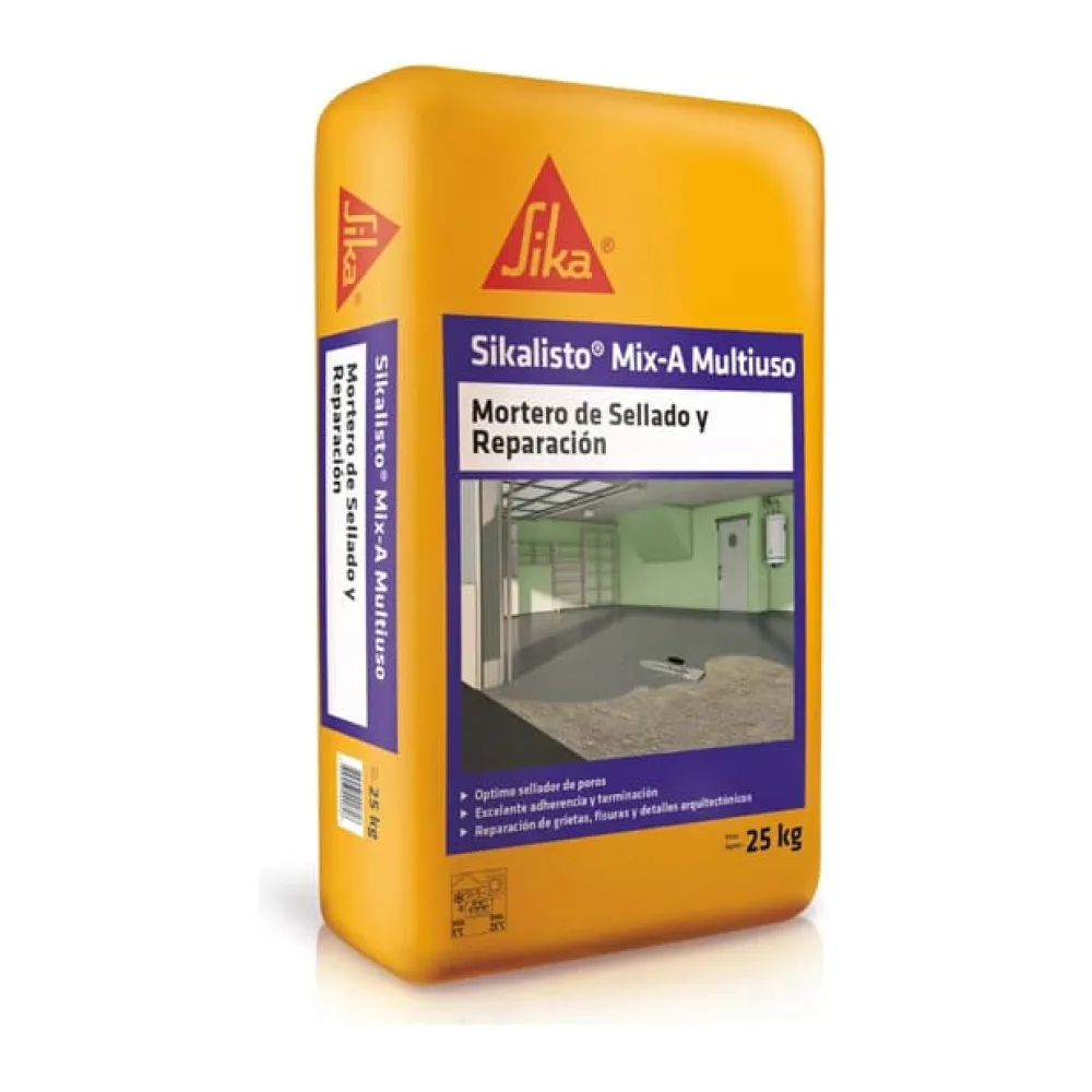Sikalisto Mix-a Multiuso Mortero Retapes y Nivelación 25 Kgs Sika