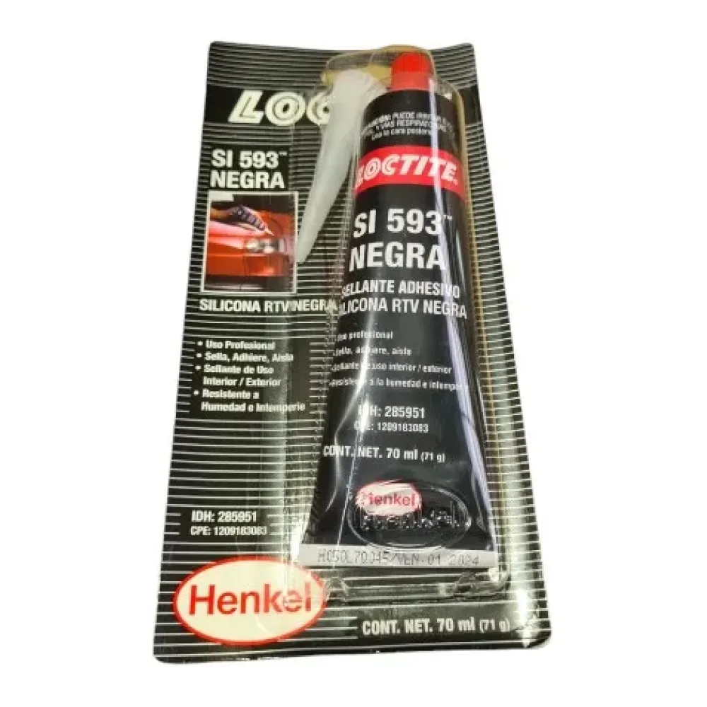 Silicona Acetica Loctite 593 Negra 70ML Loctite
