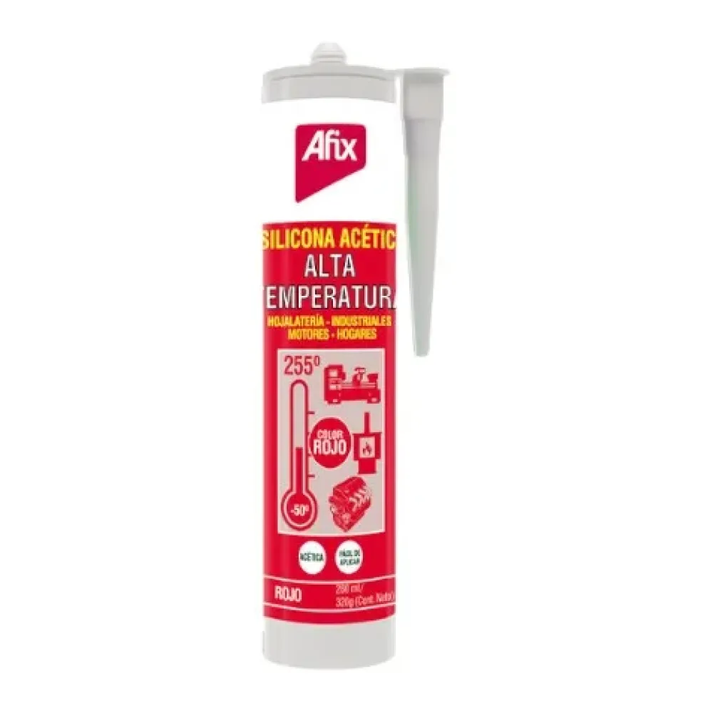 Silicona Alta Temperatura Roja 280ML Afix