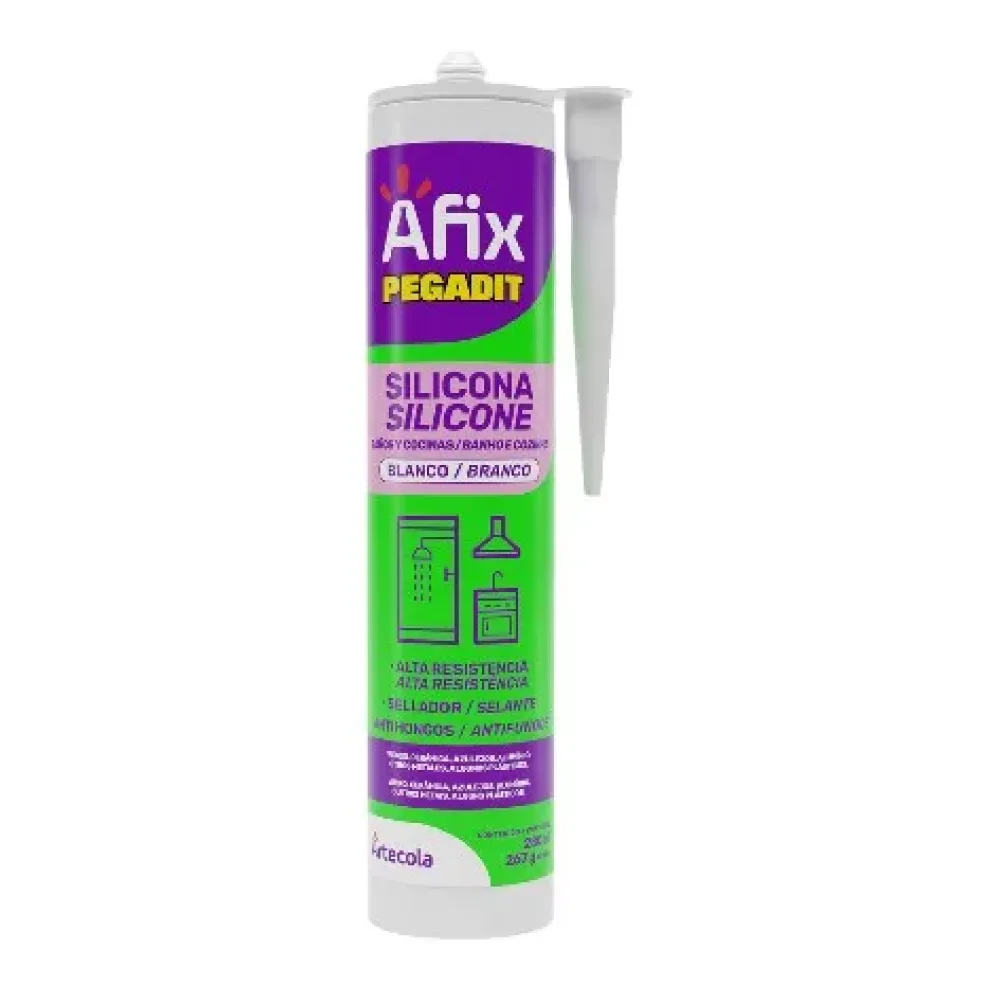 Silicona Baño y Cocina Blanca 300ML Afix