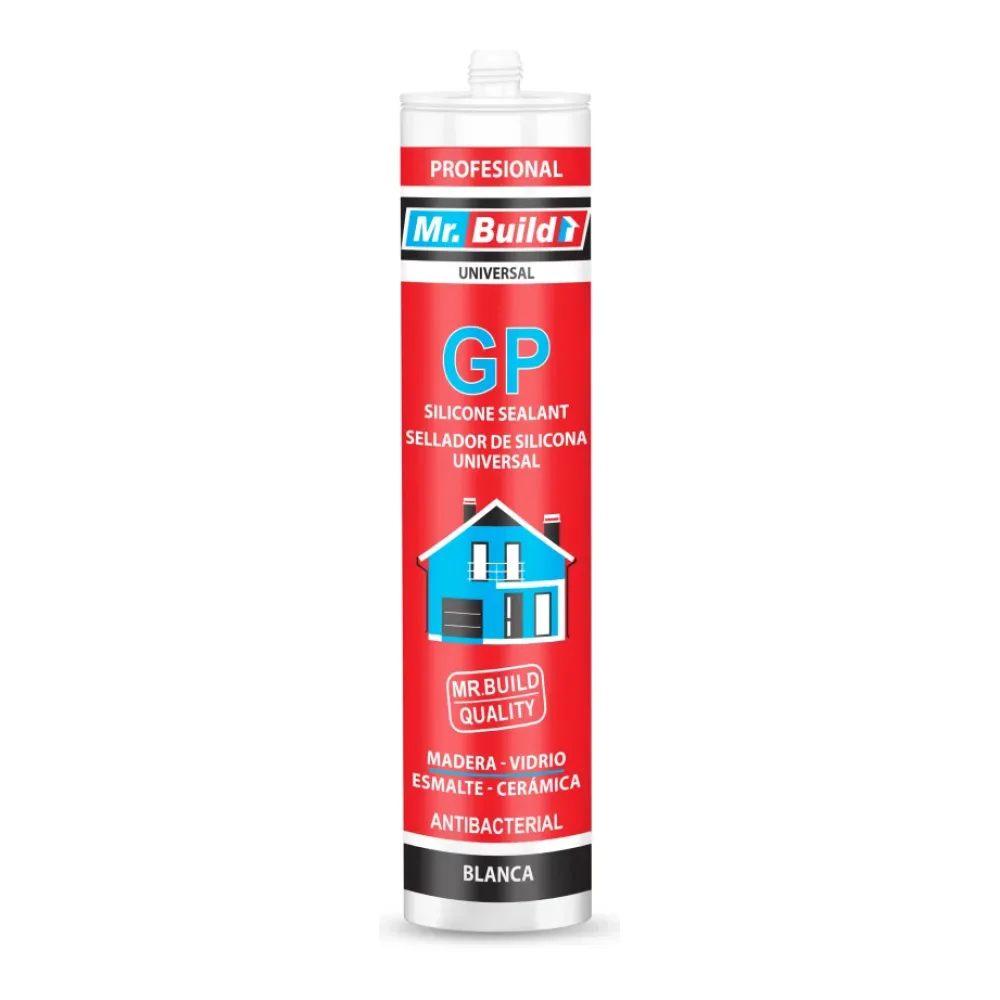 Silicona Mr Build Blanco 280 Ml con Fungicida Mr. Build